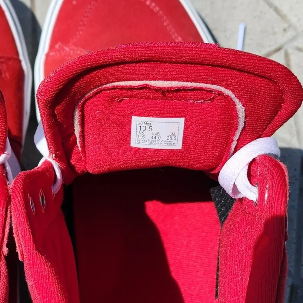 Vans Filmore Hi Suede Canvas Chili Pepper Skater Sneakers 10.5 - Picture 5 of 9